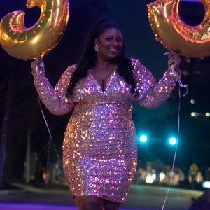Plus Size Sparkly Sequin Fitted Cocktail Dress Rose Gold